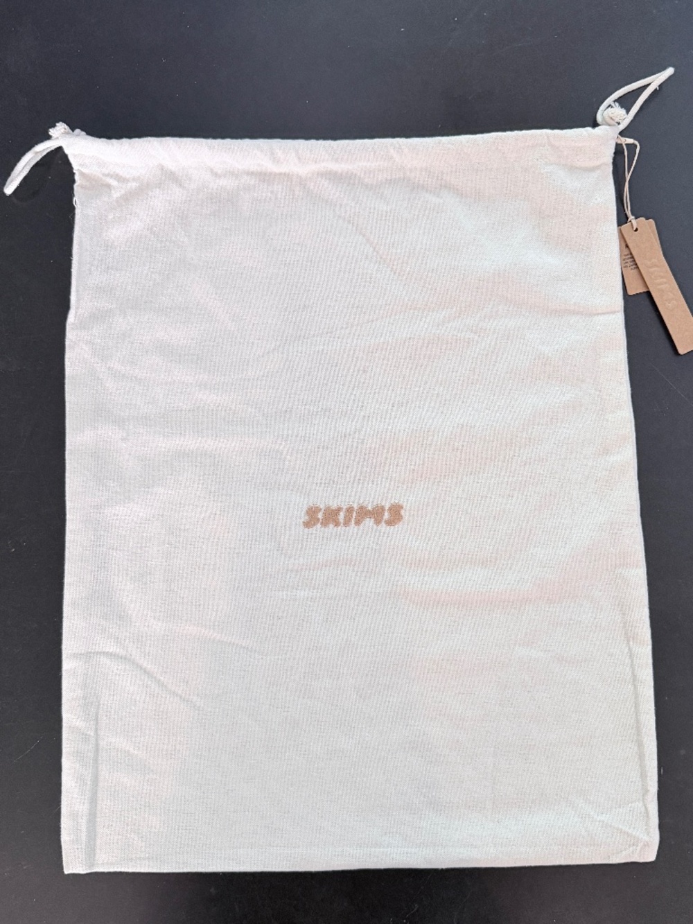 SKIMS cotton canvas drawstring gift bag